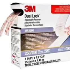 3M™ Dual Lock™ Reclosable Fastener Tape, MP-3560, 1" x 15', Clear