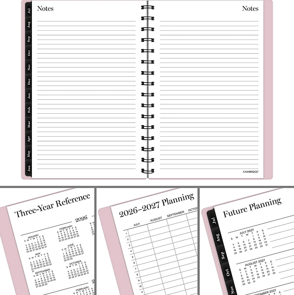 Mead Cambridge® Cherish Academic 2026-2027 Weekly Monthly Planner, Small, 5 1/2" x 8 1/2"