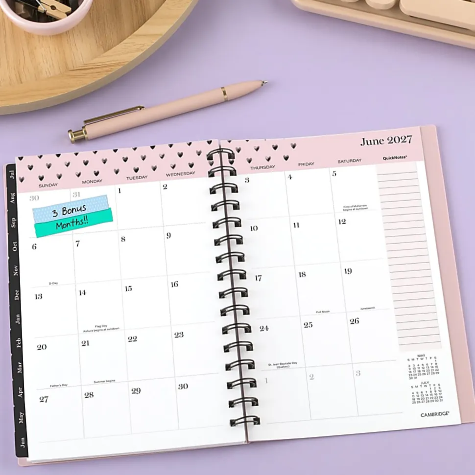 Mead Cambridge® Cherish Academic 2026-2027 Weekly Monthly Planner, Small, 5 1/2" x 8 1/2"