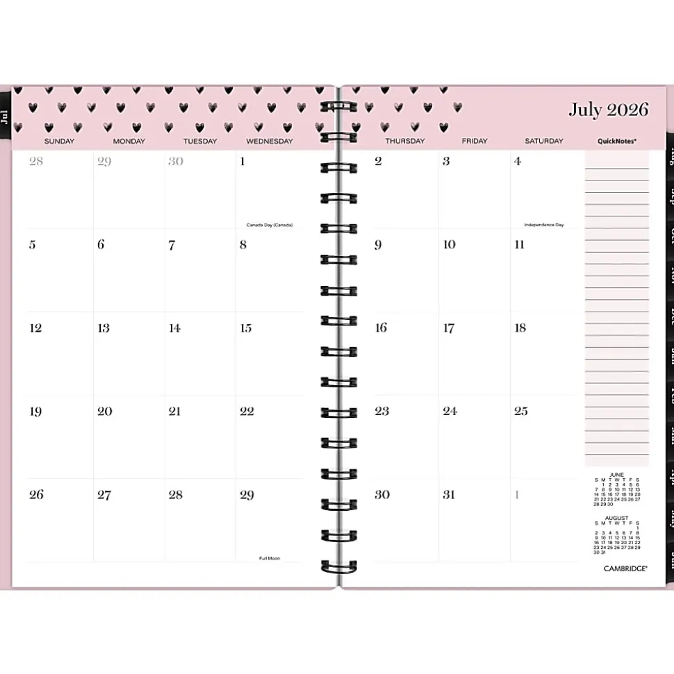 Mead Cambridge® Cherish Academic 2026-2027 Weekly Monthly Planner, Small, 5 1/2" x 8 1/2"