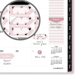 Mead Cambridge® Cherish Academic 2026-2027 Weekly Monthly Planner, Small, 5 1/2