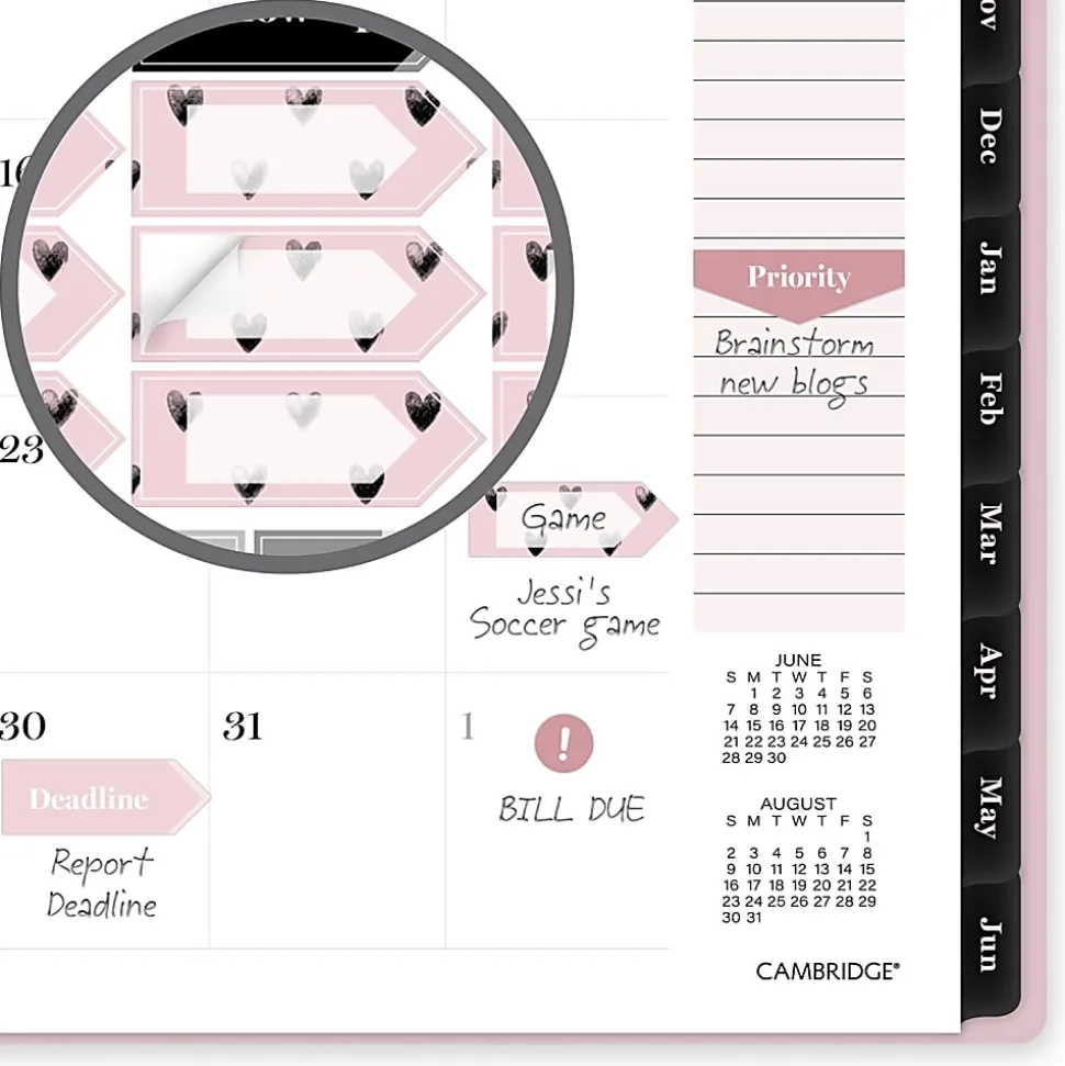 Mead Cambridge® Cherish Academic 2026-2027 Weekly Monthly Planner, Small, 5 1/2" x 8 1/2"