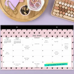 Mead Cambridge® Cherish Academic 2026-2027 Monthly Desk Pad Calendar, Compact, 11" x 17 3/4"