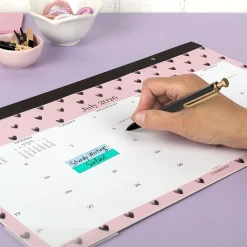 Mead Cambridge® Cherish Academic 2026-2027 Monthly Desk Pad Calendar, Compact, 11
