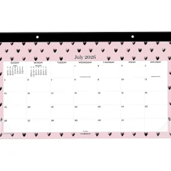 Mead Cambridge® Cherish Academic 2026-2027 Monthly Desk Pad Calendar, Compact, 11