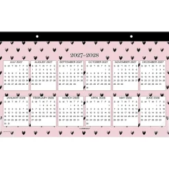 Mead Cambridge® Cherish Academic 2026-2027 Monthly Desk Pad Calendar, Compact, 11