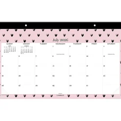 Mead Cambridge® Cherish Academic 2026-2027 Monthly Desk Pad Calendar, Compact, 11