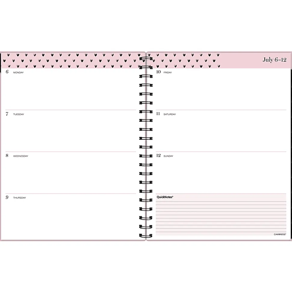 Mead Cambridge® Cherish Academic 2026-2027 Weekly Monthly Planner, Large, 8 1/2" x 11"