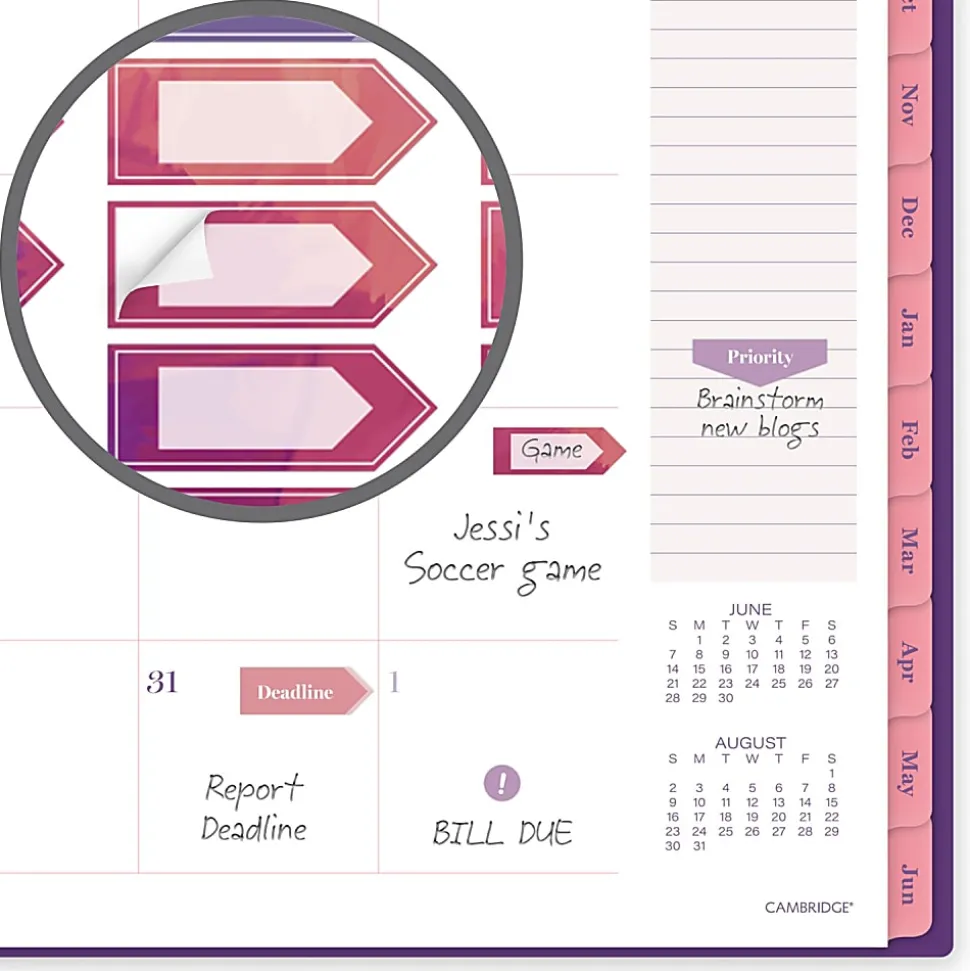 Mead Cambridge® Filbert Academic 2026-2027 Weekly Monthly Planner, Large, 8 1/2" x 11"