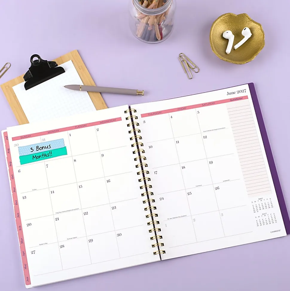 Mead Cambridge® Filbert Academic 2026-2027 Weekly Monthly Planner, Large, 8 1/2" x 11"