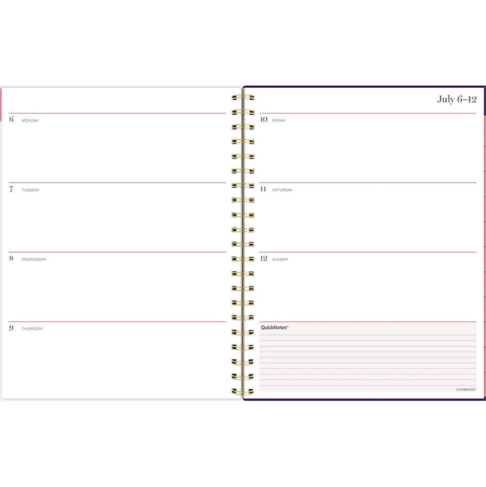 Mead Cambridge® Filbert Academic 2026-2027 Weekly Monthly Planner, Large, 8 1/2" x 11"