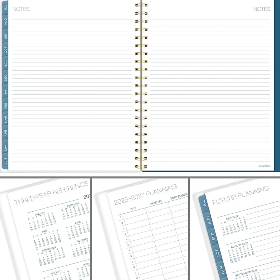 Mead Cambridge® Oceana Academic 2026-2027 Weekly Monthly Planner, Large, 8 1/2" x 11"