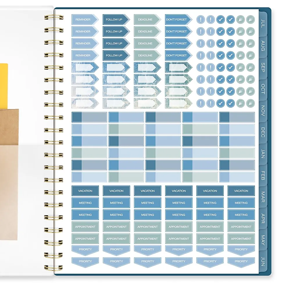 Mead Cambridge® Oceana Academic 2026-2027 Weekly Monthly Planner, Large, 8 1/2" x 11"