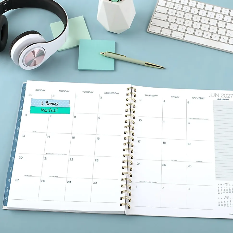 Mead Cambridge® Oceana Academic 2026-2027 Weekly Monthly Planner, Large, 8 1/2" x 11"