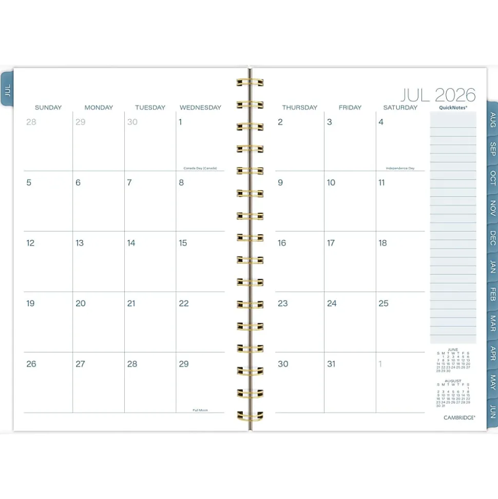 Mead Cambridge® Oceana Academic 2026-2027 Weekly Monthly Planner, Small, 5 1/2" x 8 1/2"
