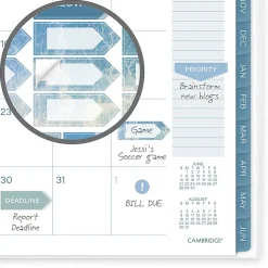 Mead Cambridge® Oceana Academic 2026-2027 Weekly Monthly Planner, Small, 5 1/2