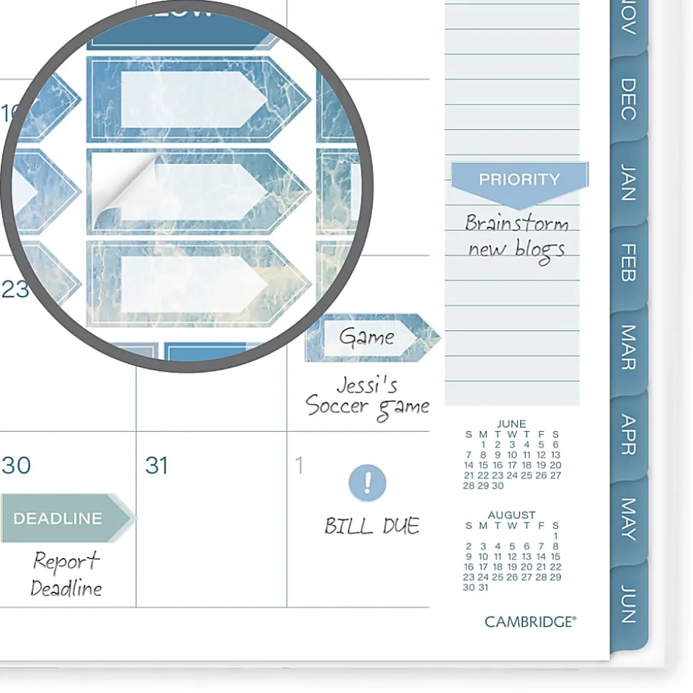 Mead Cambridge® Oceana Academic 2026-2027 Weekly Monthly Planner, Small, 5 1/2" x 8 1/2"