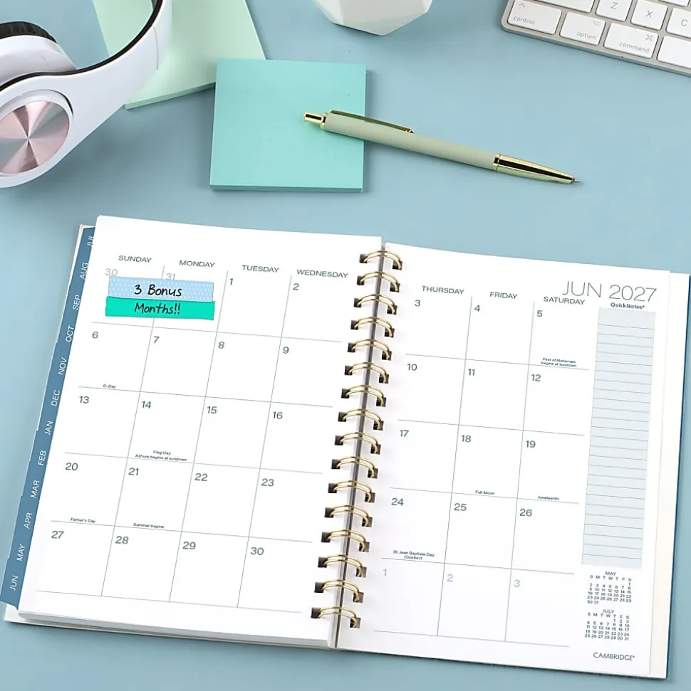 Mead Cambridge® Oceana Academic 2026-2027 Weekly Monthly Planner, Small, 5 1/2" x 8 1/2"