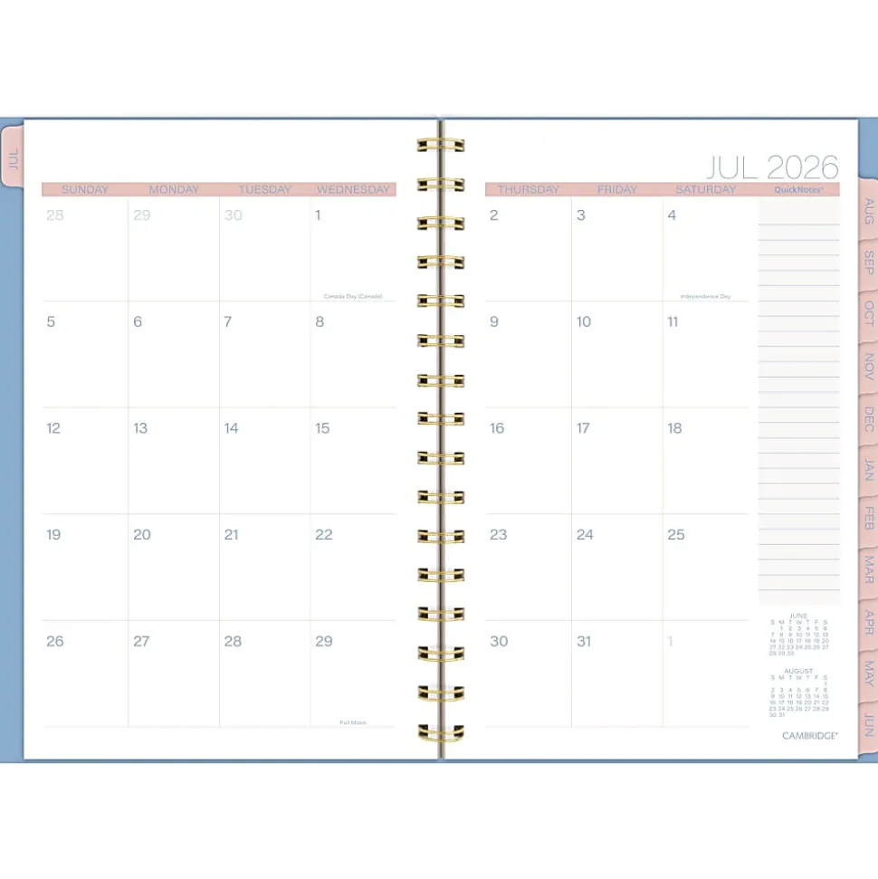 Mead Cambridge® Sunlit Academic 2026-2027 Weekly Monthly Planner, Small, 5 1/2" x 8 1/2"