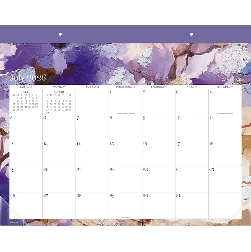 Mead Cambridge® Susan Academic 2026-2027 Monthly Desk Pad Calendar, Standard, 17" x 21 3/4"