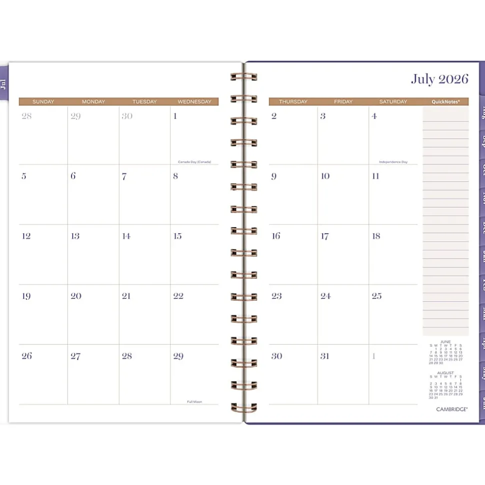 Mead Cambridge® Susan Academic 2026-2027 Weekly Monthly Planner, Small, 5 1/2" x 8 1/2"