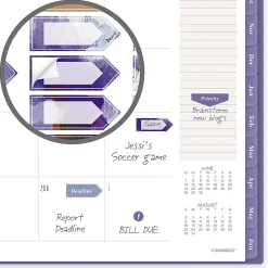 Mead Cambridge® Susan Academic 2026-2027 Weekly Monthly Planner, Large, 8 1/2" x 11"