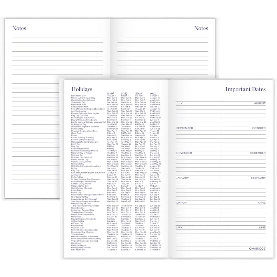 Mead Cambridge® Susan Academic 2026-2028 Two Year Monthly Planner, Pocket, 3 1/2" x 6"