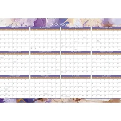 Mead Cambridge® Susan 2026-2027 Erasable Wall Calendar, Reversible Academic Year/Regular Year, Extra Large, 24