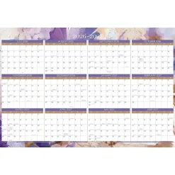 Mead Cambridge® Susan 2026-2027 Erasable Wall Calendar, Reversible Academic Year/Regular Year, Extra Large, 24