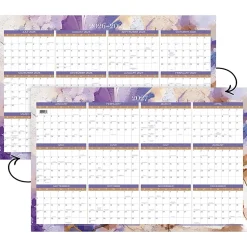Mead Cambridge® Susan 2026-2027 Erasable Wall Calendar, Reversible Academic Year/Regular Year, Extra Large, 24