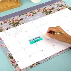 Mead Cambridge® Tea Rose Academic 2026-2027 Monthly Desk Pad Calendar, Standard, 17