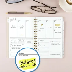 Mead Cambridge® WorkStyle® Balance Academic 2026-2027 Weekly Monthly Planner, Champagne, Small, 5 1/2" x 8 1/2"