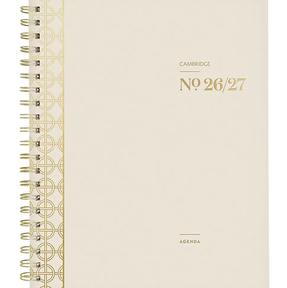 Mead Cambridge® WorkStyle® Balance Academic 2026-2027 Weekly Monthly Planner, Champagne, Large, 8 1/2" x 11"