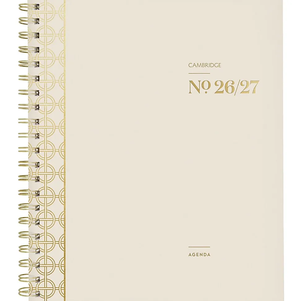 Mead Cambridge® WorkStyle® Balance Academic 2026-2027 Weekly Monthly Planner, Champagne, Large, 8 1/2" x 11"