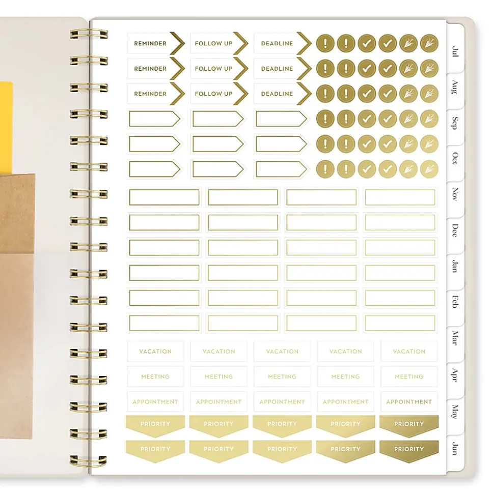 Mead Cambridge® WorkStyle® Balance Academic 2026-2027 Weekly Monthly Planner, Champagne, Medium, 7" x 8 3/4"