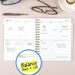 Mead Cambridge® WorkStyle® Balance Academic 2026-2027 Weekly Monthly Planner, Champagne, Medium, 7