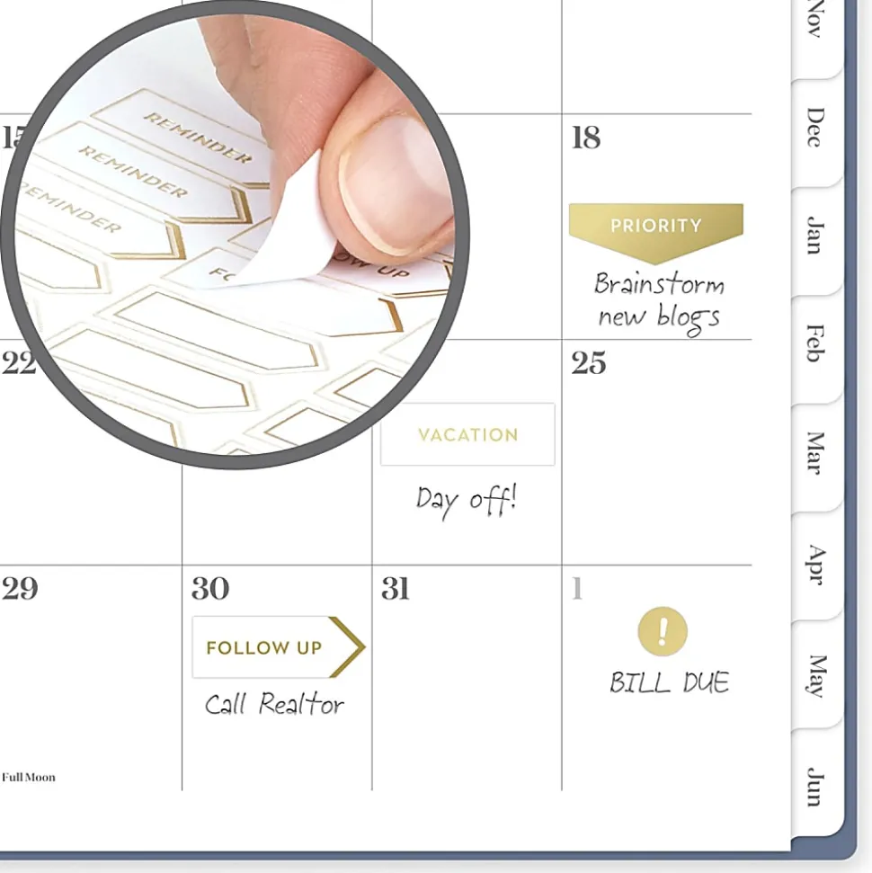 Mead Cambridge® WorkStyle® Classic Academic 2026-2027 Weekly Monthly Planner, Steel Blue, Small, 5 1/2" x 8 1/2"