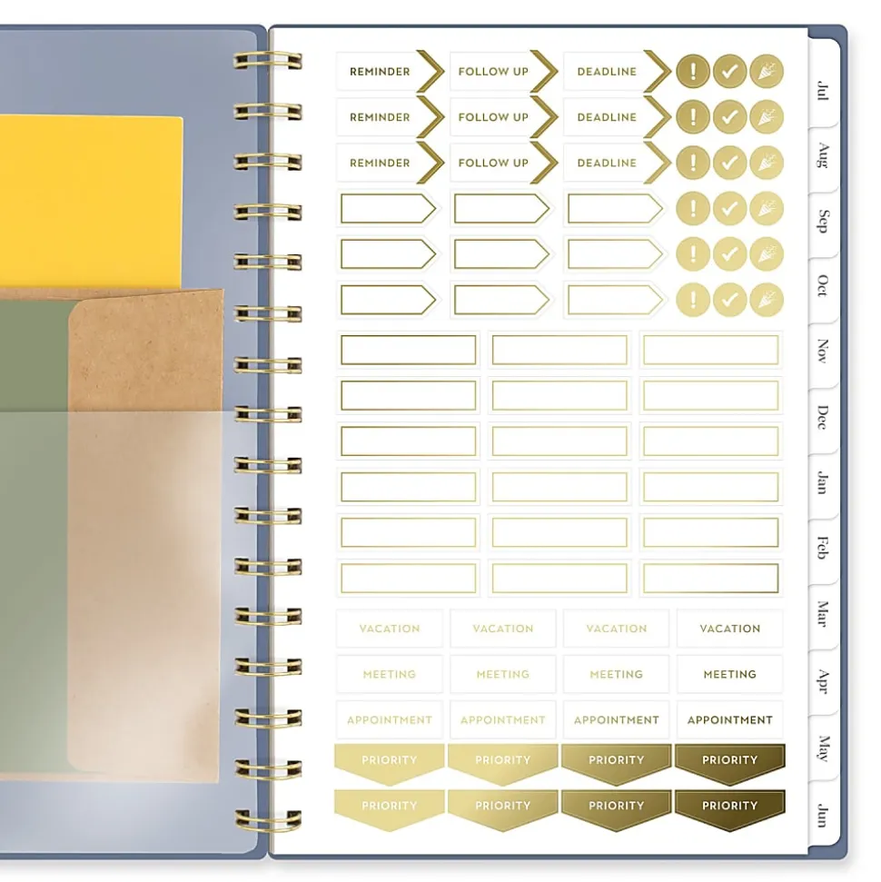 Mead Cambridge® WorkStyle® Classic Academic 2026-2027 Weekly Monthly Planner, Steel Blue, Small, 5 1/2" x 8 1/2"