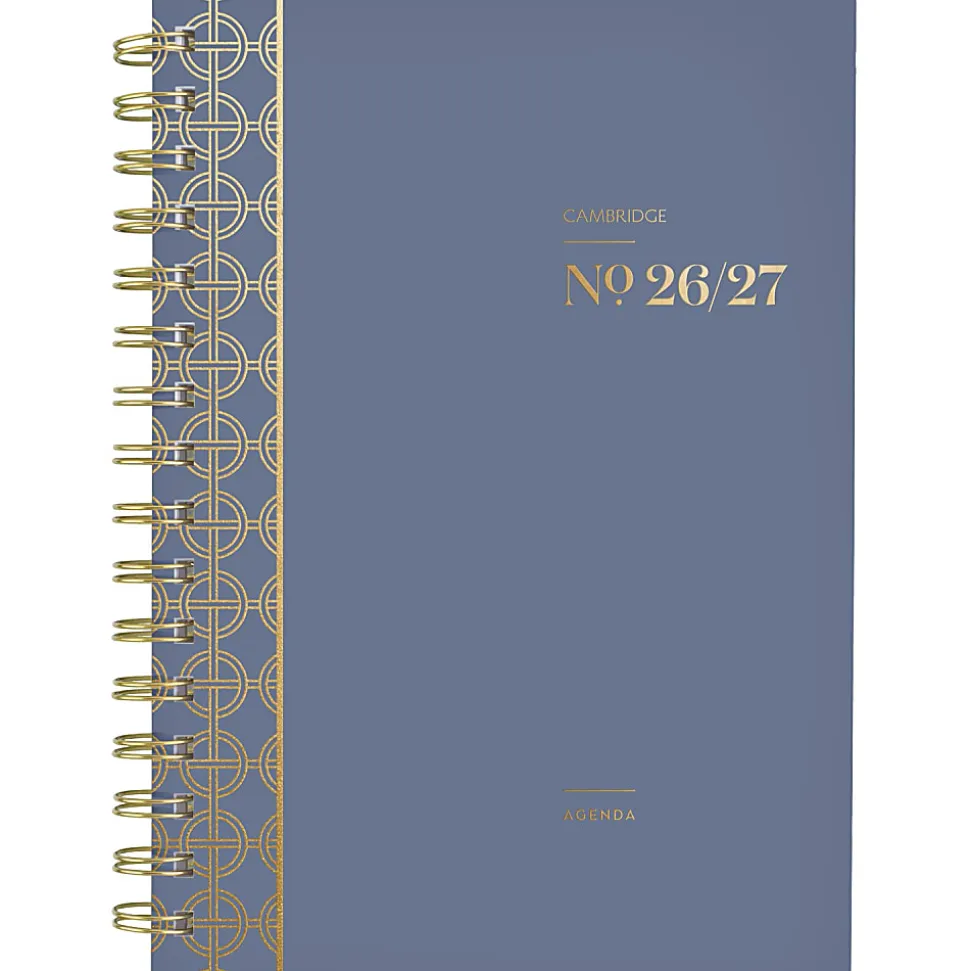 Mead Cambridge® WorkStyle® Classic Academic 2026-2027 Weekly Monthly Planner, Steel Blue, Small, 5 1/2" x 8 1/2"