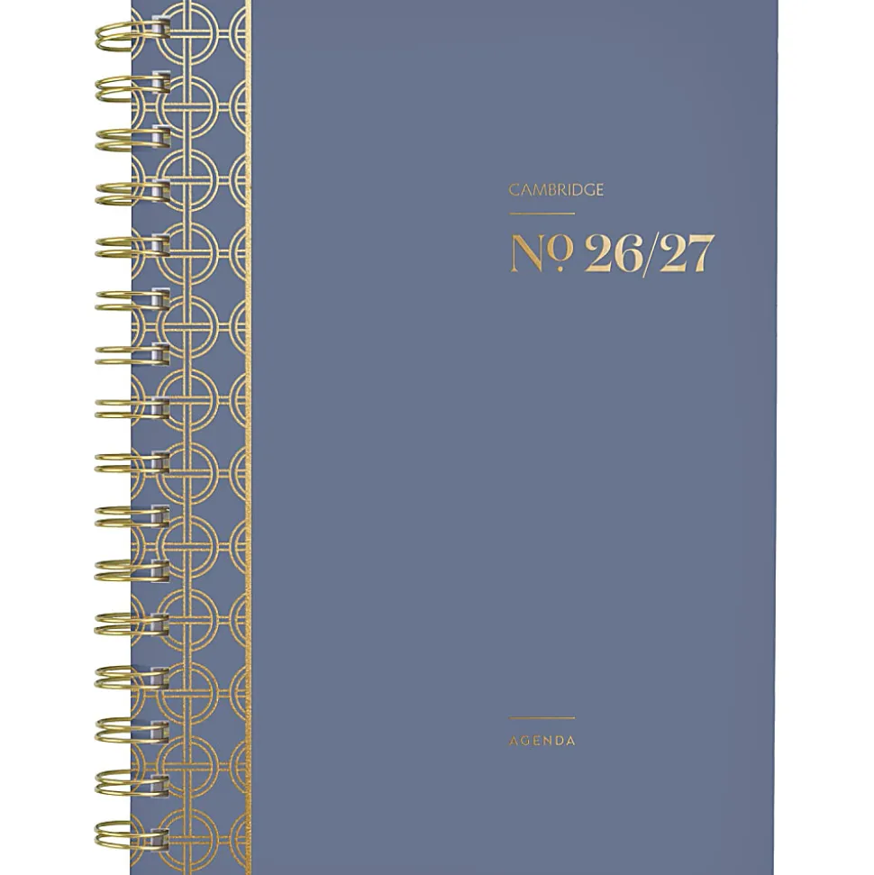 Mead Cambridge® WorkStyle® Classic Academic 2026-2027 Weekly Monthly Planner, Steel Blue, Small, 5 1/2" x 8 1/2"
