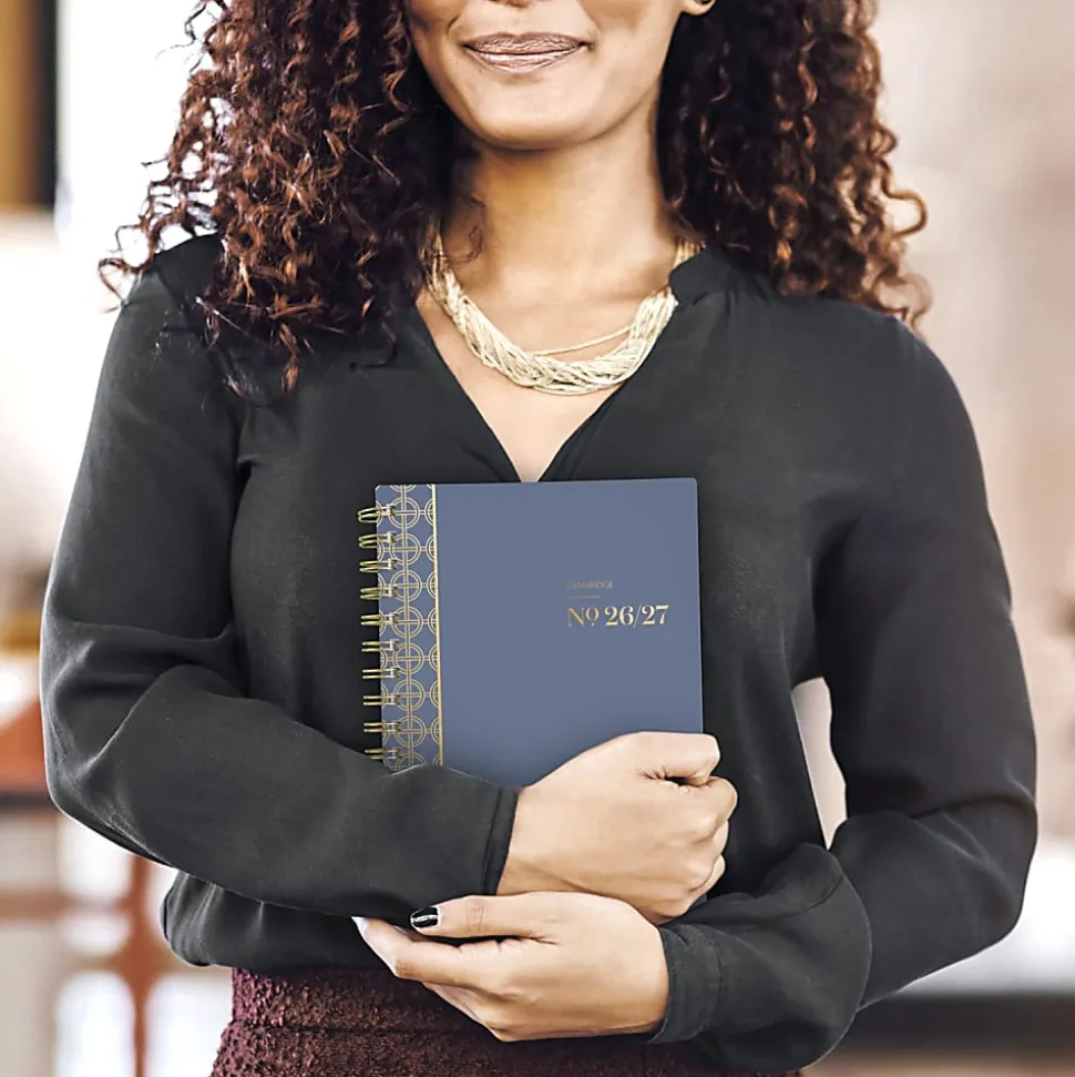 Mead Cambridge® WorkStyle® Classic Academic 2026-2027 Weekly Monthly Planner, Steel Blue, Small, 5 1/2" x 8 1/2"