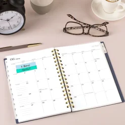 Mead Cambridge® WorkStyle® Classic Academic 2026-2027 Weekly Monthly Planner, Steel Blue, Small, 5 1/2
