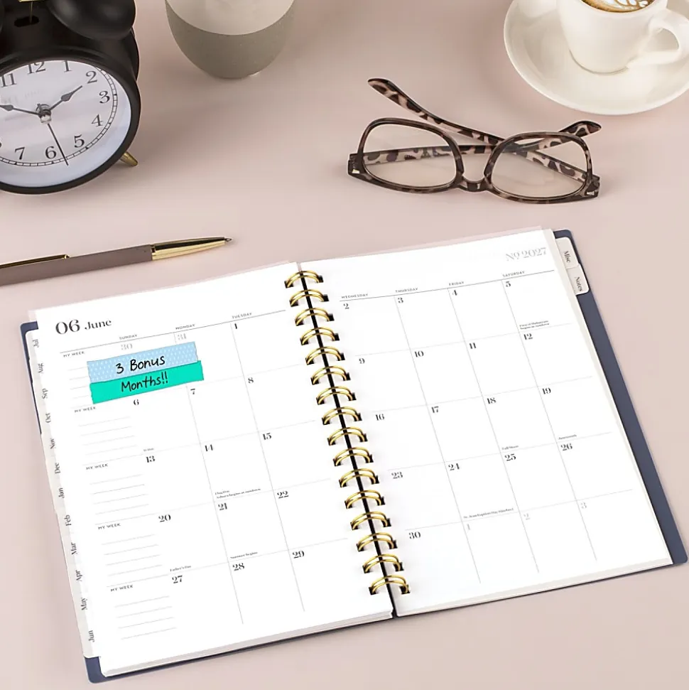 Mead Cambridge® WorkStyle® Classic Academic 2026-2027 Weekly Monthly Planner, Steel Blue, Small, 5 1/2" x 8 1/2"