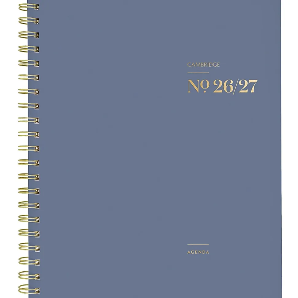 Mead Cambridge® WorkStyle® Classic Academic 2026-2027 Weekly Monthly Planner, Steel Blue, Large, 8 1/2" x 11"