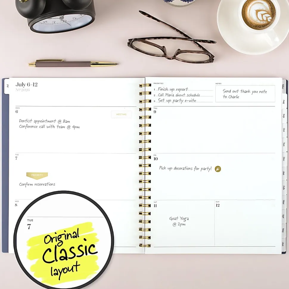Mead Cambridge® WorkStyle® Classic Academic 2026-2027 Weekly Monthly Planner, Steel Blue, Large, 8 1/2" x 11"