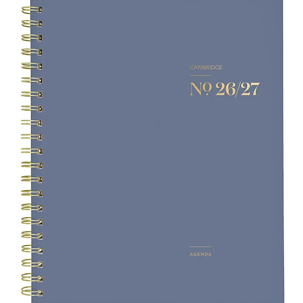Mead Cambridge® WorkStyle® Classic Academic 2026-2027 Weekly Monthly Planner, Steel Blue, Large, 8 1/2" x 11"
