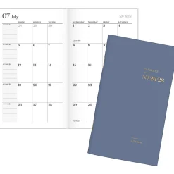 Mead Cambridge® WorkStyle® Classic Academic 2026-2028 Two Year Monthly Planner, Steel Blue, Pocket, 3 1/2