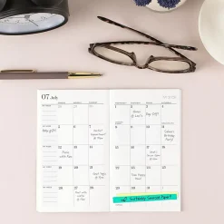 Mead Cambridge® WorkStyle® Classic Academic 2026-2028 Two Year Monthly Planner, Steel Blue, Pocket, 3 1/2