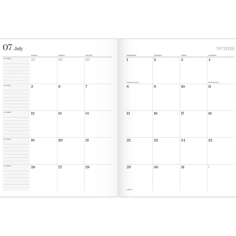Mead Cambridge® WorkStyle® Classic Academic 2026-2027 Monthly Planner, Steel Blue, Large, 8 1/2" x 11"