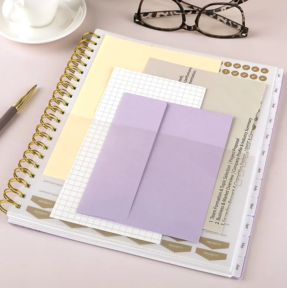 Mead Cambridge® WorkStyle® Focus Academic 2026-2027 Weekly Monthly Planner, Misty Lavender, Large, 8 1/2" x 11"